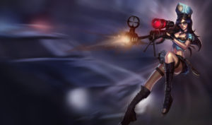 Ekran powitalny Oficer Caitlyn z League of Legends