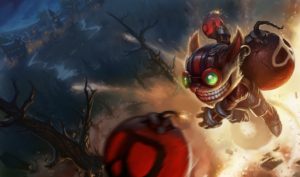 Ekran powitalny postaci Ziggs z League of Legends