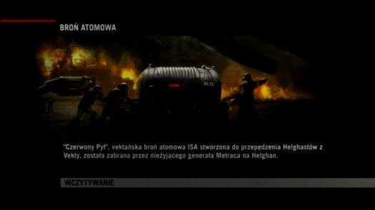 Nawiązanie w grze Killzone 2 podczas ekranu ładowania do wydarzeń z części Killzone Liberation