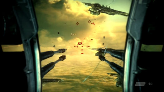 Ostrzał z działka krążownika w grze Killzone 2