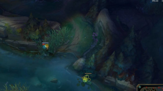 Miejsce na totem poza głównymi ścieżkami dżunglerów w grze League of Legends