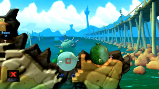 Pozycja do umieszczenia obiektu fizycznego przemieszczanego przy pomocy Telekinezy w łamigłówce "Trafiony-Zatopiony" (ogólnie 9 łamigłówka i 4 w motywie Plaży) w grze Worms Revolution Extreme
